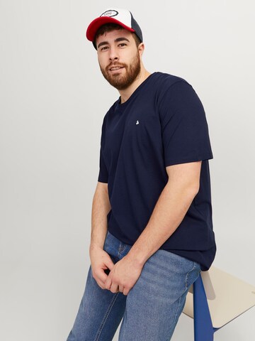 Jack & Jones Plus - Camiseta 'Paulos' en azul