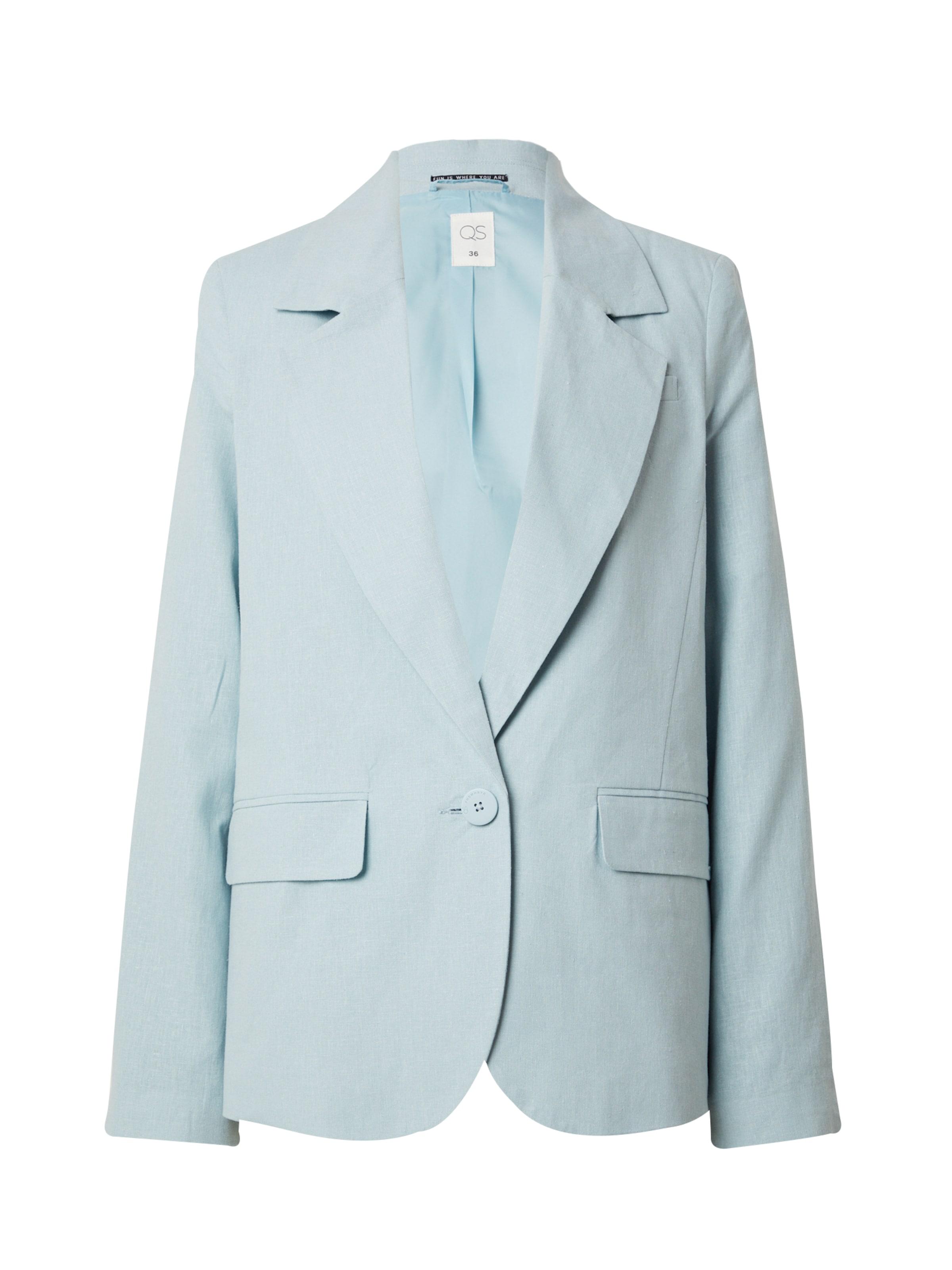 QS Μπλέιζερ σε μπλε: μπροστά