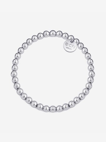 CLASSYANDFABULOUS Jewelry Bracelet 'CLASSYANDFABULOUS Beaded' in Silver: front