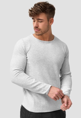 INDICODE JEANS Pullover 'Loakim' in Weiß: predná strana