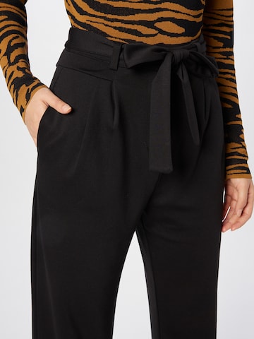 ICHI Loose fit Pleat-Front Pants 'MONSE' in Black
