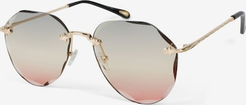 styleBREAKER Sonnenbrille 'Rahmenlose Piloten Sonnenbrille mit Diamant Schliff' in Orange: Vorderseite