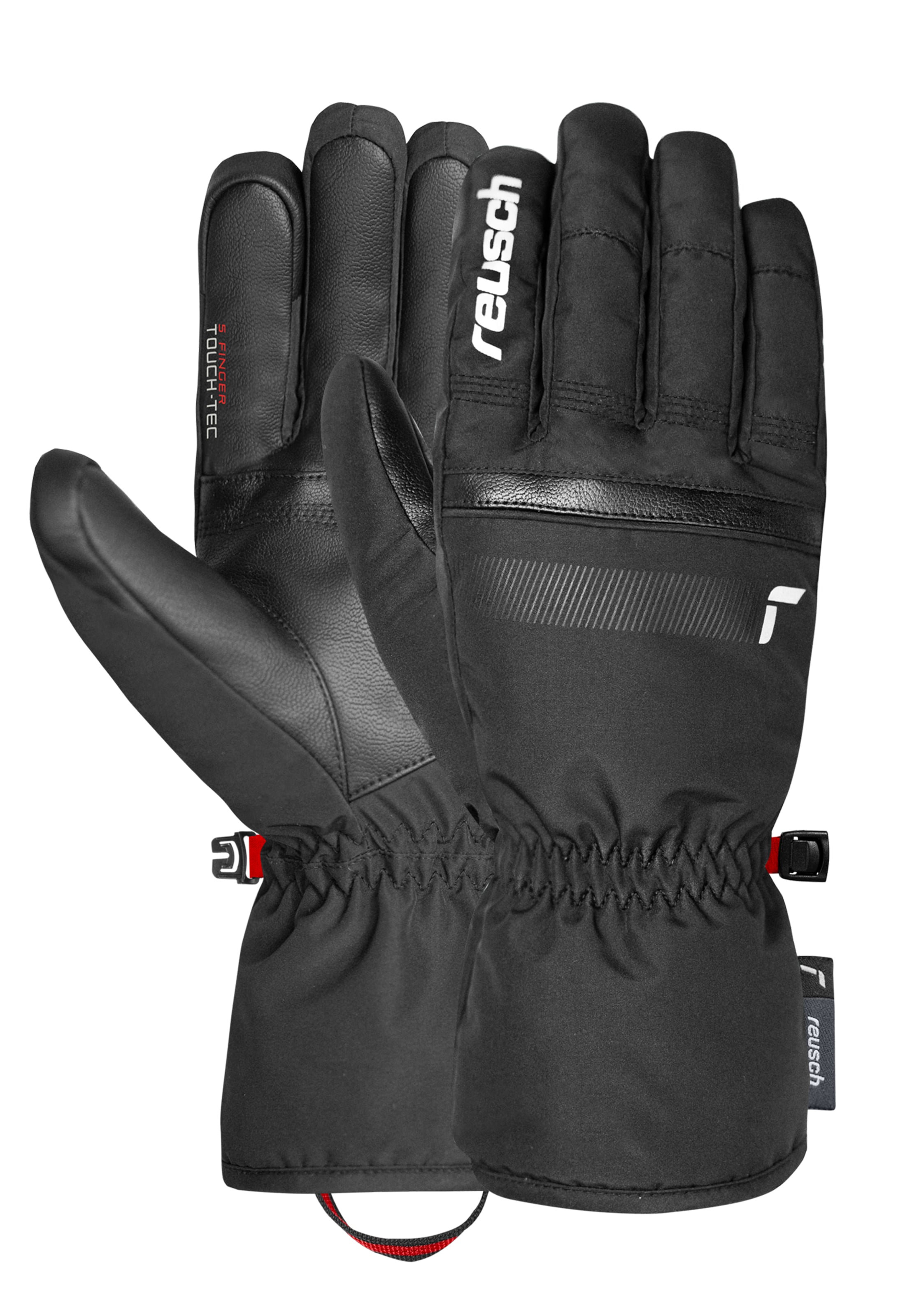 REUSCH Sporthandschuhe 'All Finger Touch' in Schwarz: Vorderseite