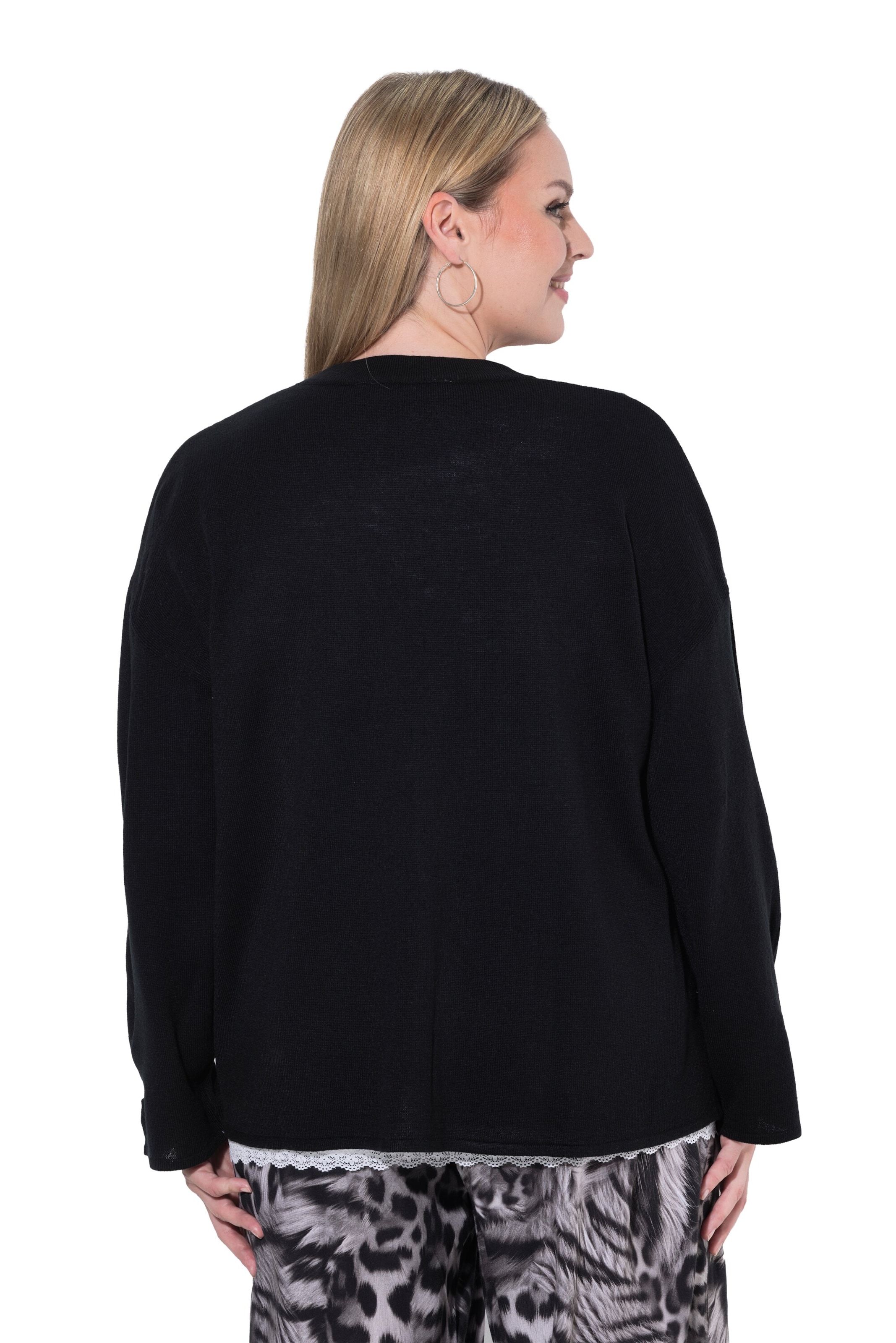 MIAMODA Strickjacke in Schwarz