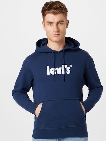 mėlyna LEVI'S ® Standartinis modelis Megztinis be užsegimo 'Relaxed Graphic Hoodie': priekis