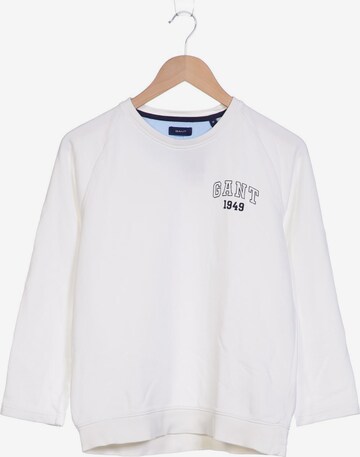 GANT Sweatshirt & Zip-Up Hoodie in M in White: front