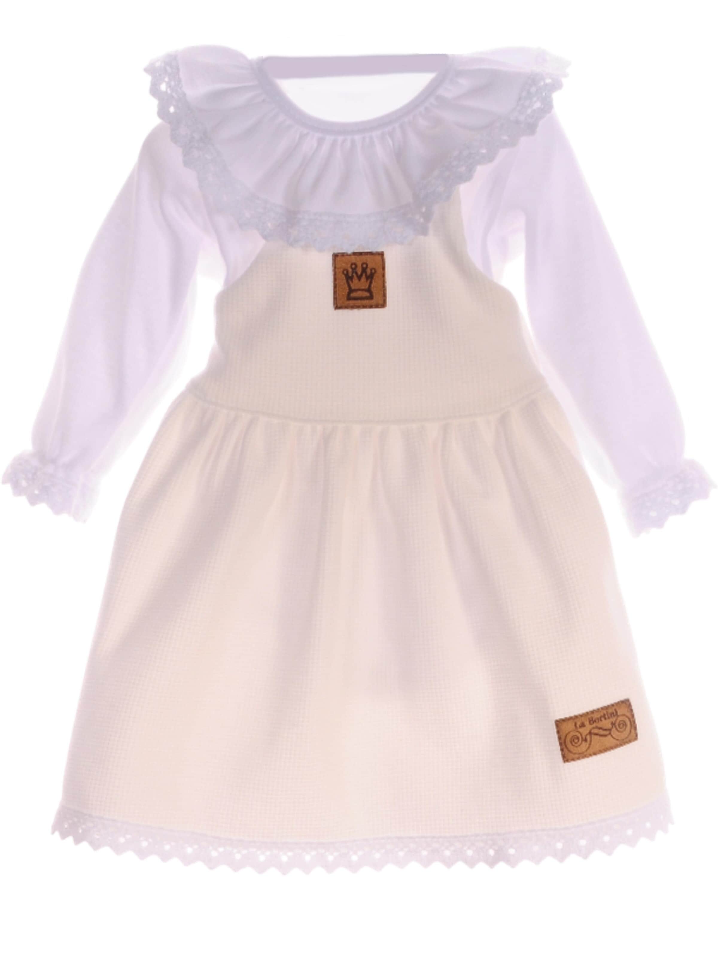 La Bortini Dress in Beige: front
