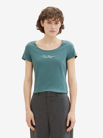 T-shirt TOM TAILOR en vert : devant