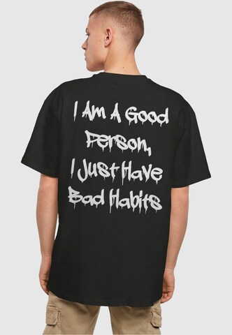 Merchcode Shirt 'Bad Habits' in Zwart