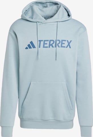 ADIDAS TERREX Athletic Sweatshirt 'Multi Large Logo' in Blue: front