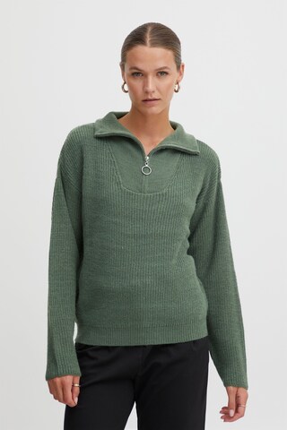 ICHI Pullover 'NOVO' in Grün: Vorderseite