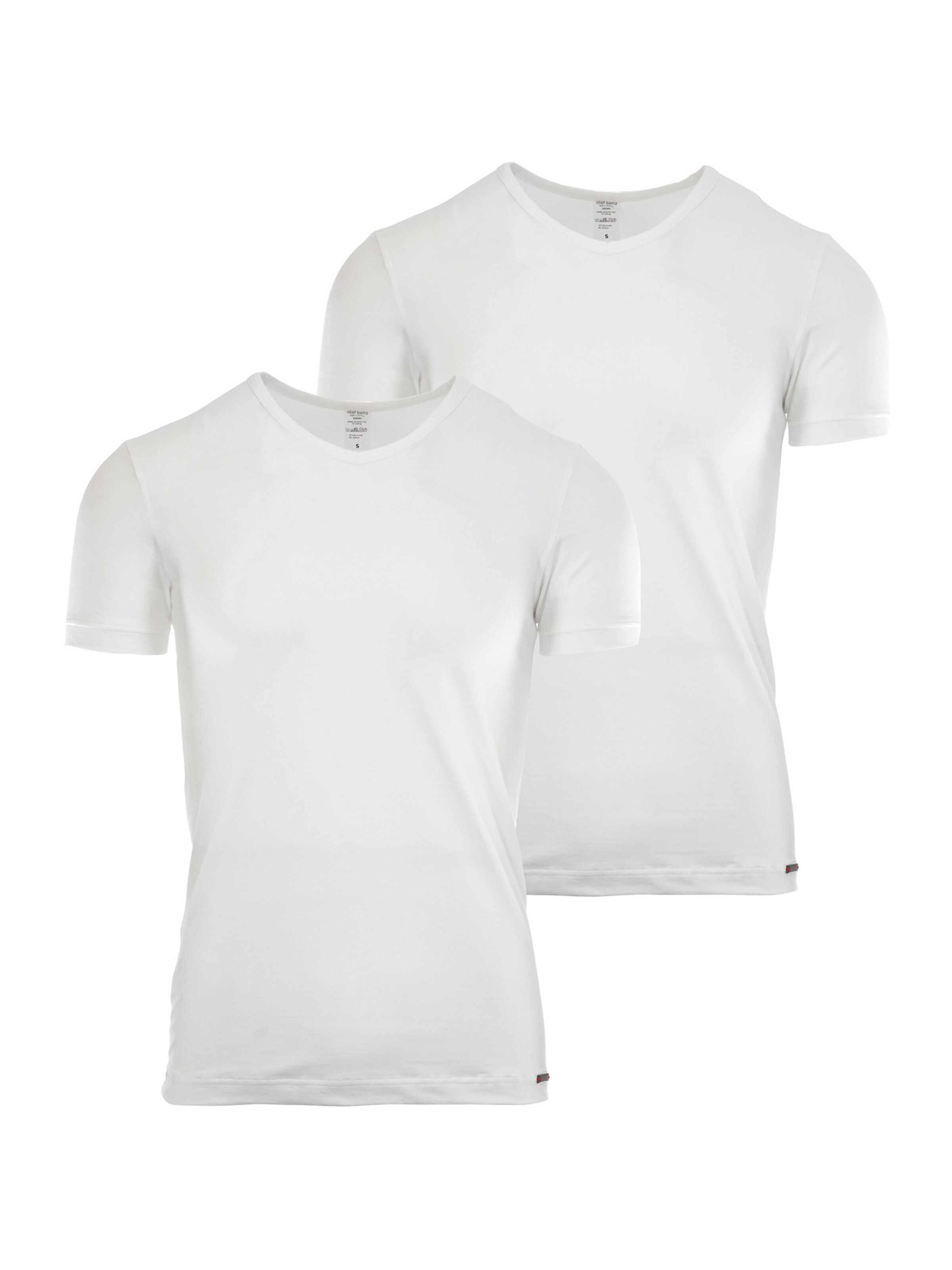 Olaf Benz Undershirt ' V-Neck 'RED 1601' 2-Pack ' in White: front