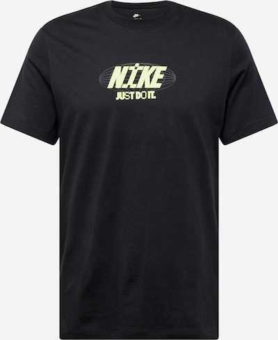 Nike Sportswear T-Shirt en jaune pastel / gris clair / noir, Vue avec produit