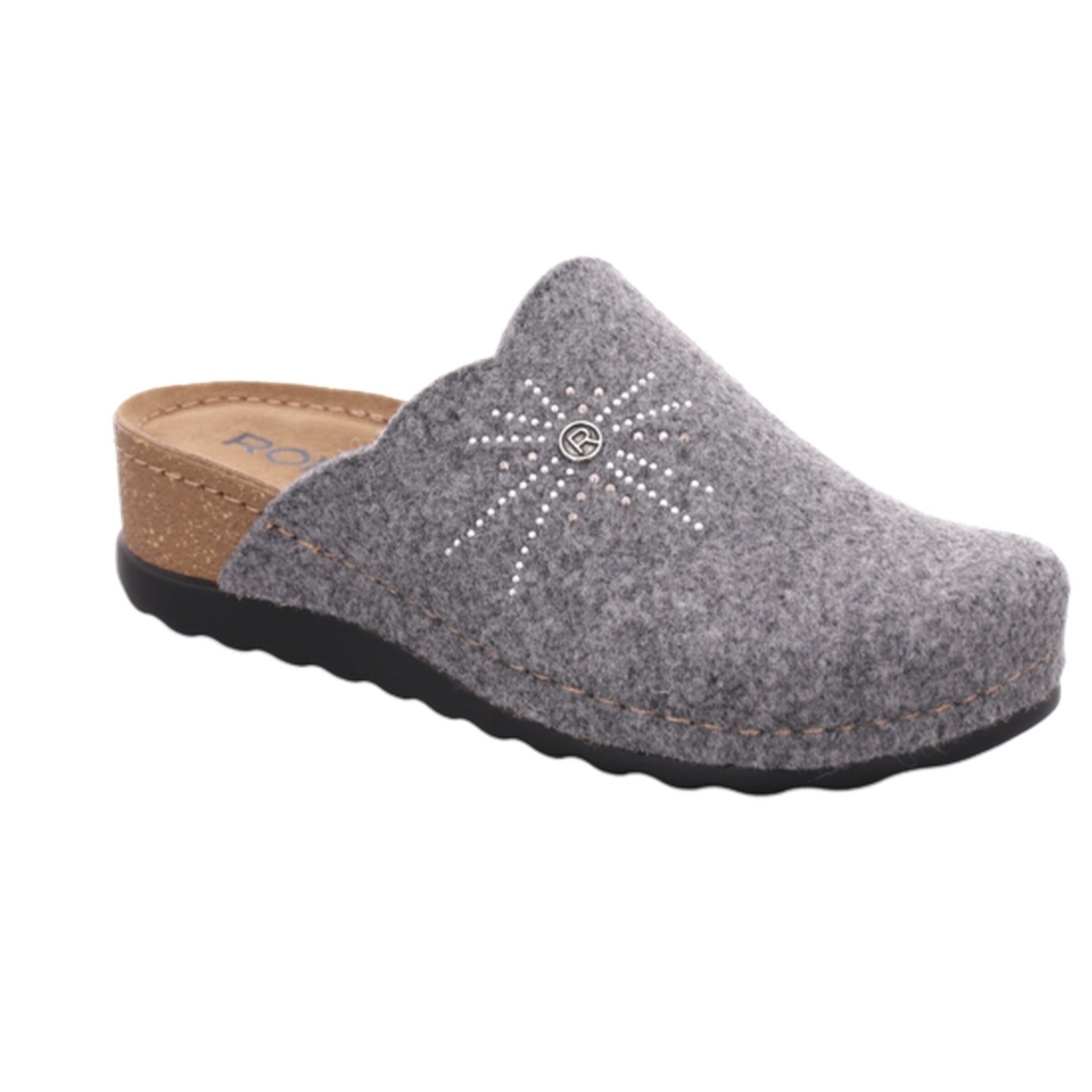 ROHDE Slippers in 36 in mottled grey, Item view