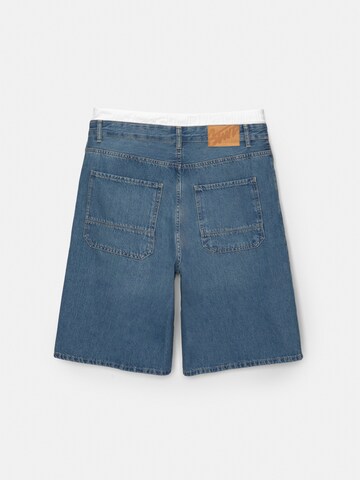 Pull&Bear Loosefit Džíny – modrá