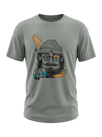 karlskopf Shirt 'CAMPER' in Grey: front