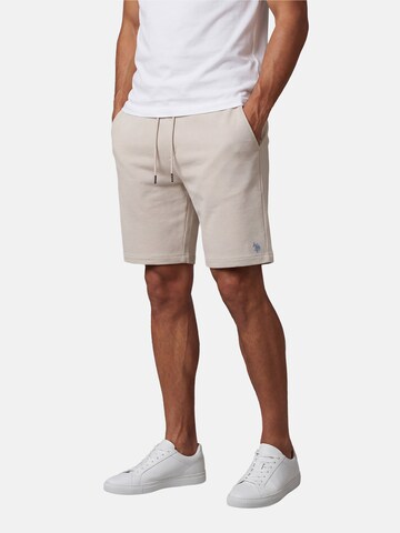 Regular Pantalon U.S. POLO ASSN. en beige : devant