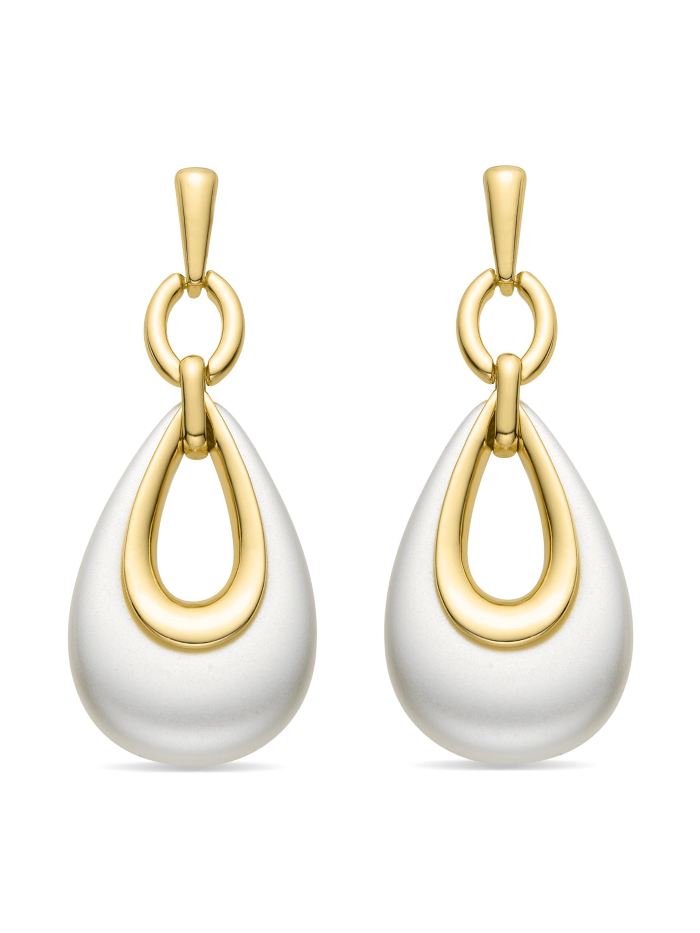 Luxenter - Pendientes 'Humola' en blanco: frente