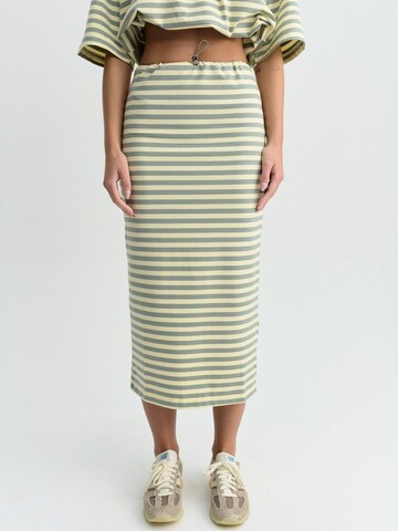 Gonna 'LONGA STRIPE SKIRT' di FEMSSY in giallo