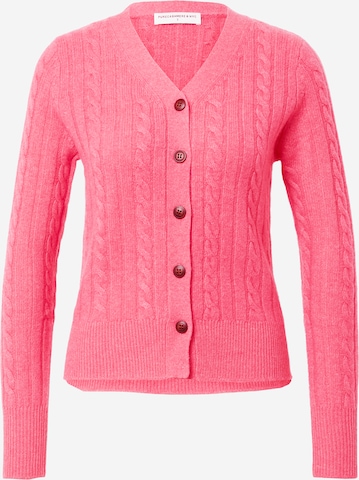 Pure Cashmere NYC Knit Cardigan in Pink: front