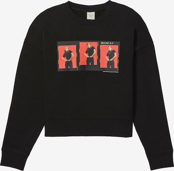 Bluză de molton 'OUTTAKES' de la Calvin Klein pe negru: față