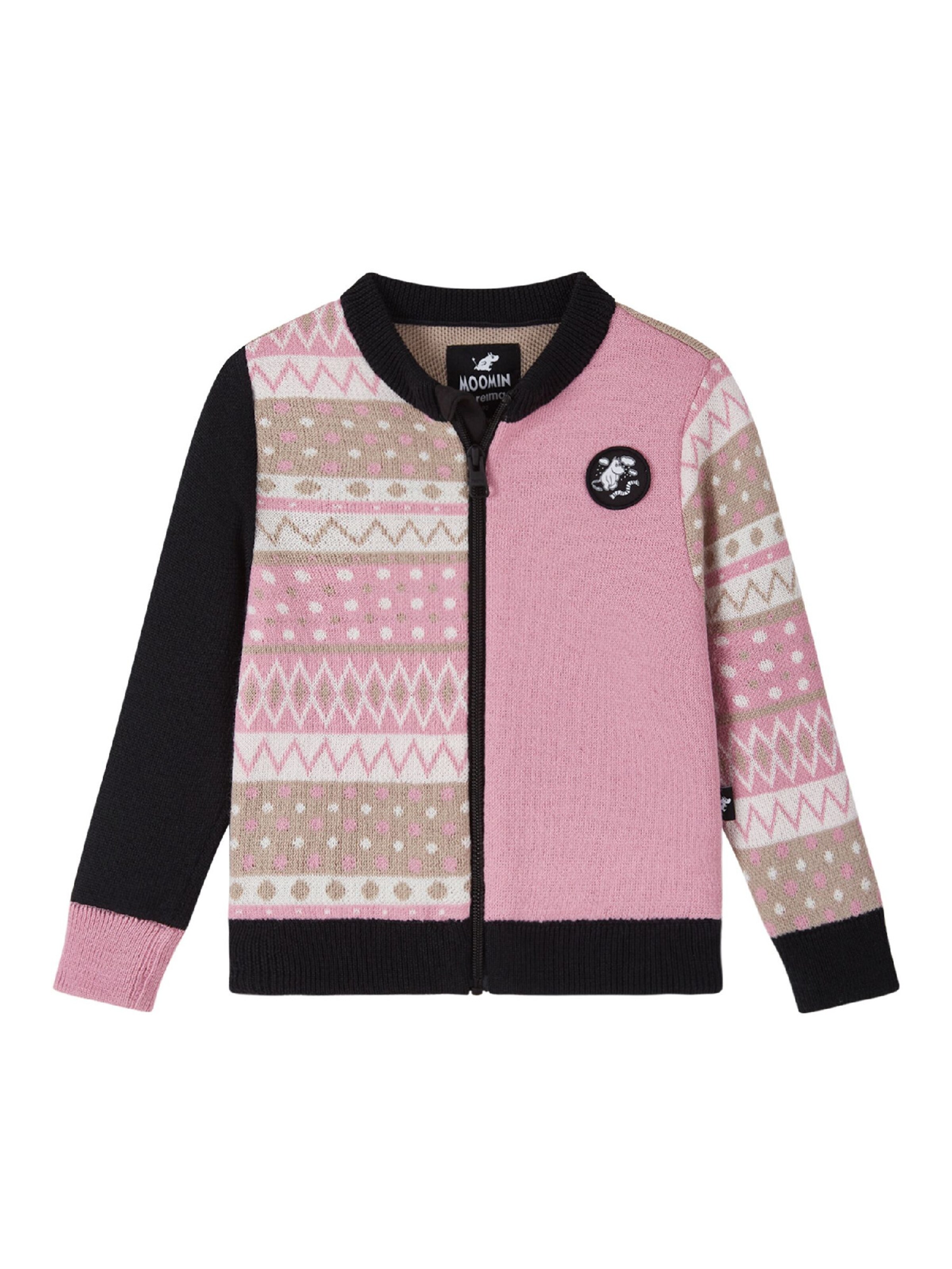Reima Knit cardigan ' Moomin Idelar ' in Pink: front