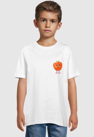 Merchcode T-Shirt 'Apple' in Weiß: Vorderseite