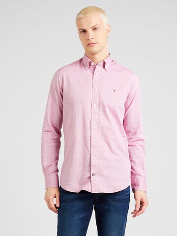 Coupe regular Chemise TOMMY HILFIGER en rose : devant