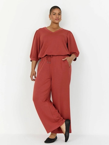 Wide Leg Pantalon 'SABINA 2 ' Wasabi Concept en rouge