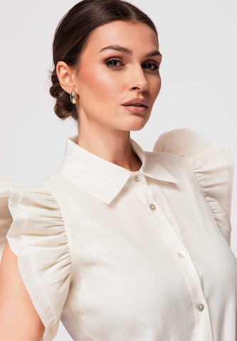 Ombre Blouse in Beige