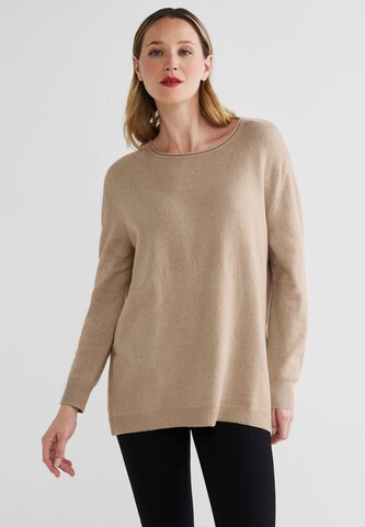 STREET ONE Sweater in Beige: front