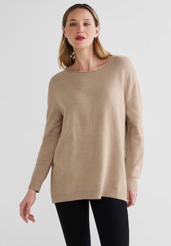 STREET ONE Sweater in Beige: front