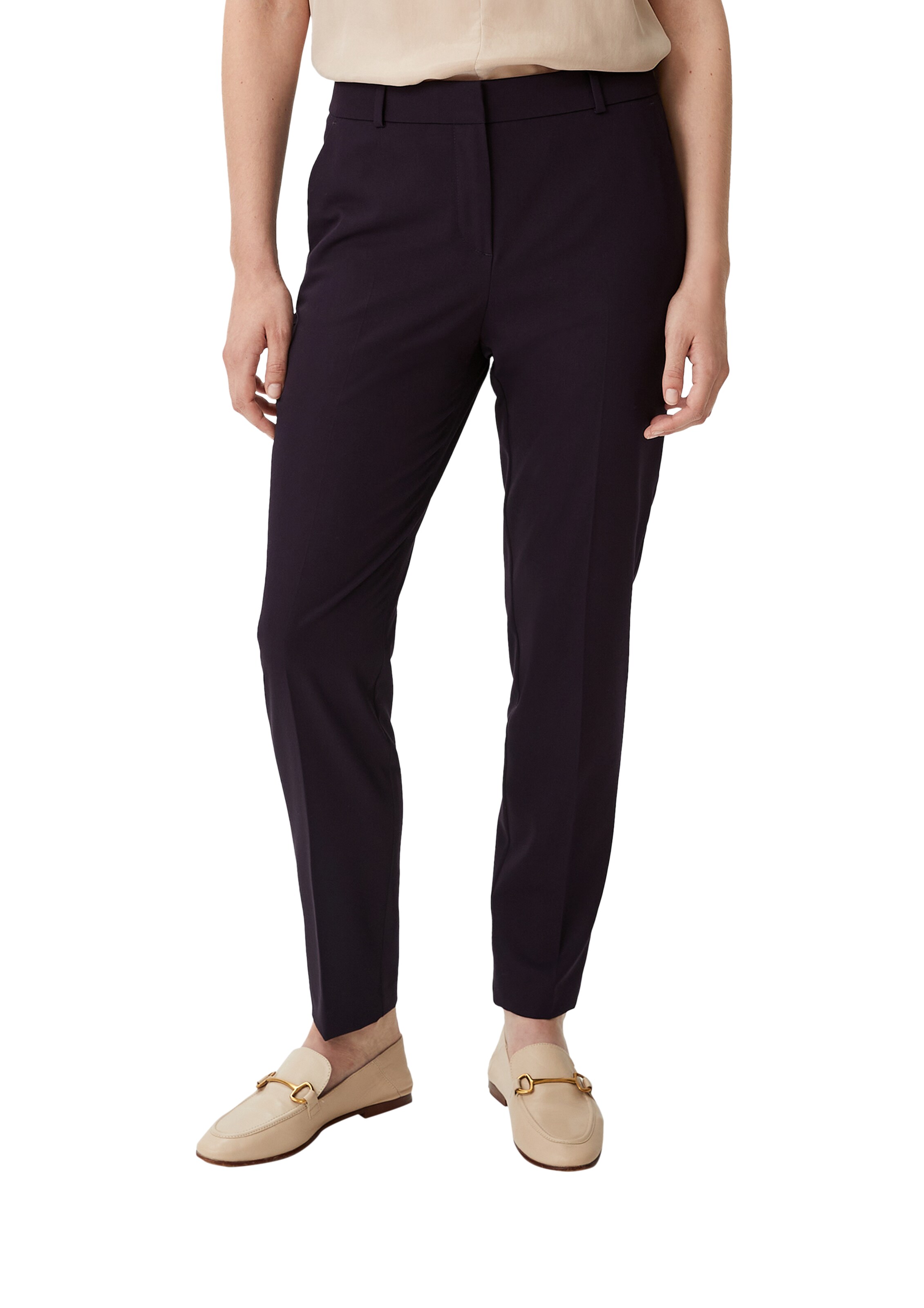 COMMA Slimfit Spodnie w kolorze czarny: przód