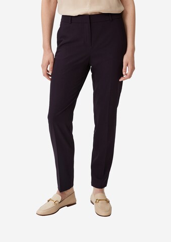 COMMA Slim fit Trousers in Black: front