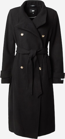 Palton de primăvară-toamnă de la DKNY pe negru: față