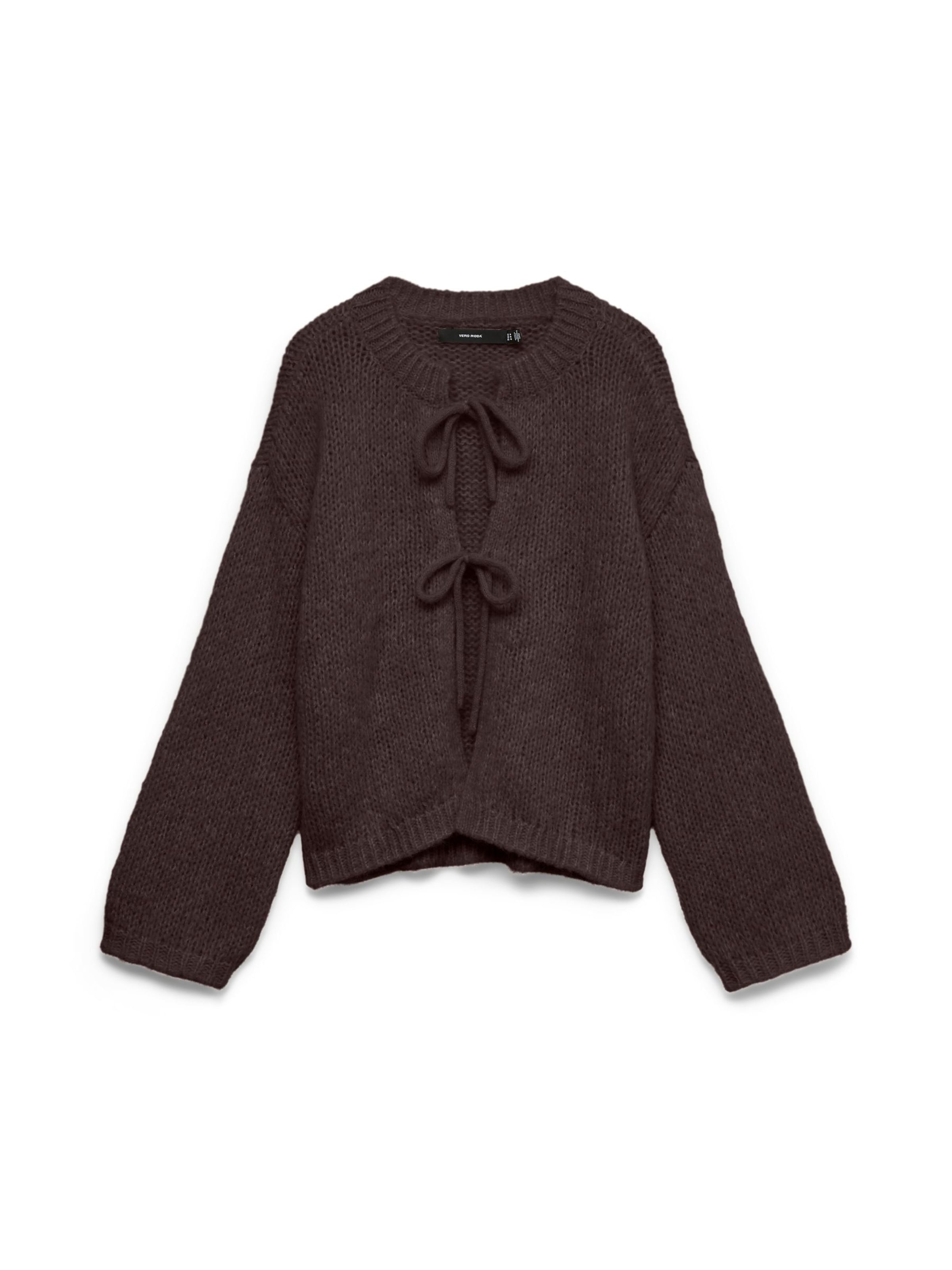 VERO MODA Gebreid vest in Bruin: voorkant