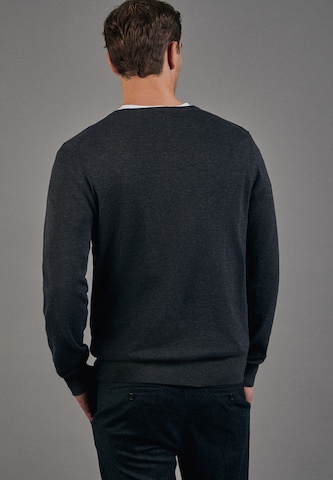 SEIDENSTICKER Sweater ' Schwarze Rose ' in Grey