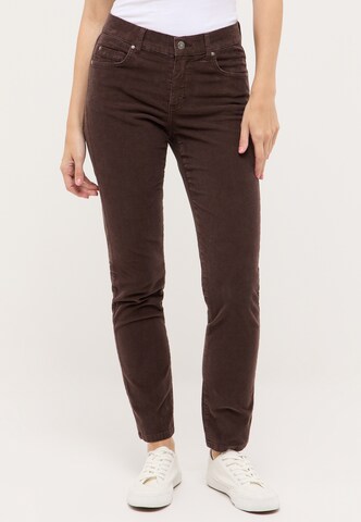 Angels Slim fit Pants 'Cici' in Brown: front