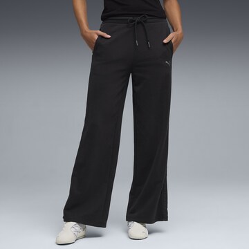 PUMA Wide Leg Sporthose 'Her' in Schwarz: Vorderseite