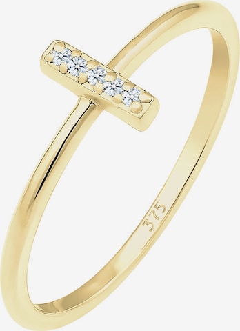 Elli DIAMONDS Ring 'Kreuz' in Gold: front