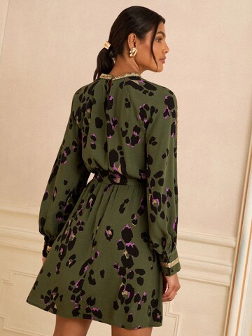 Robe love & roses en vert