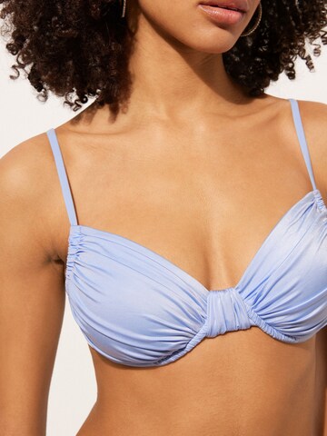 CALZEDONIA Balconette SHINY SATIN in Blau