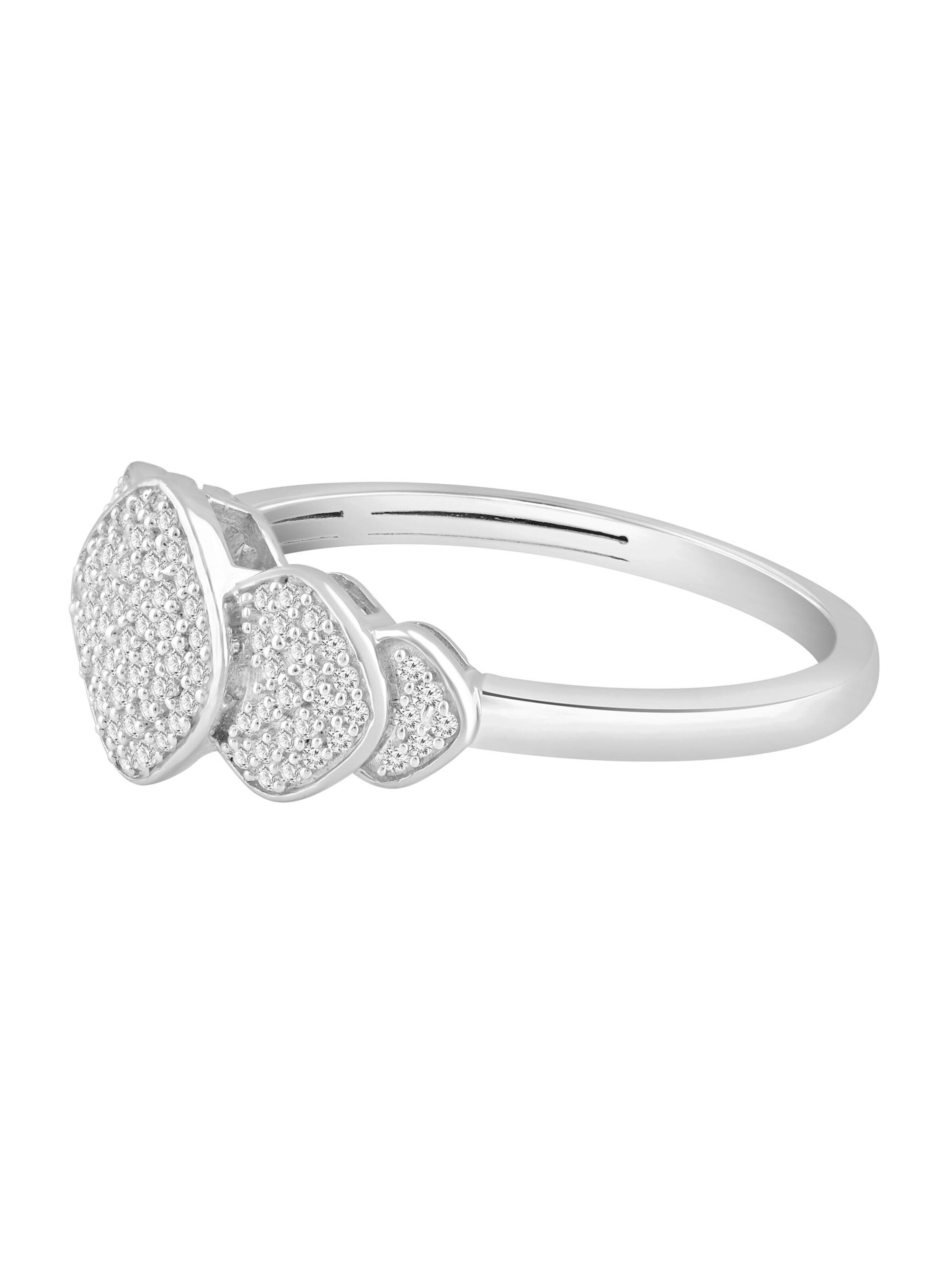 Diamant Exquis - Anillo 'Ring aus 375 Weißgold mit Diamant' en plata