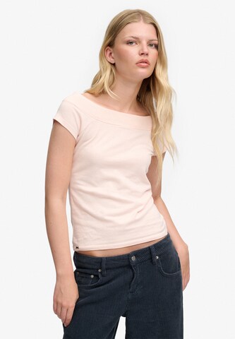 T-shirt 'Athletic Essentials' Superdry & Co en rose : devant