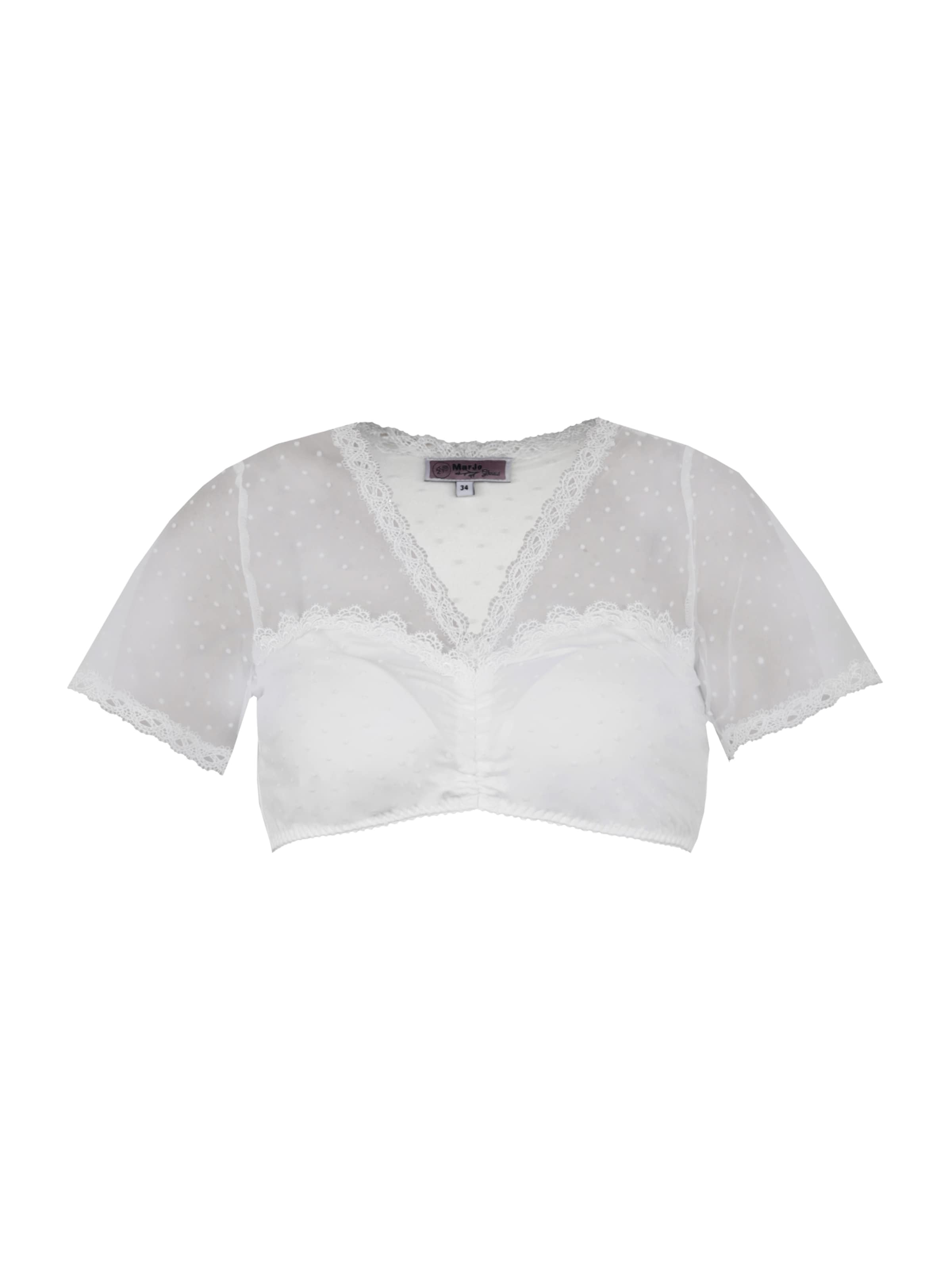 MARJO Μπλούζα τοπικής ενδυμασίας 'Anzing' σε λευκό: μπροστά