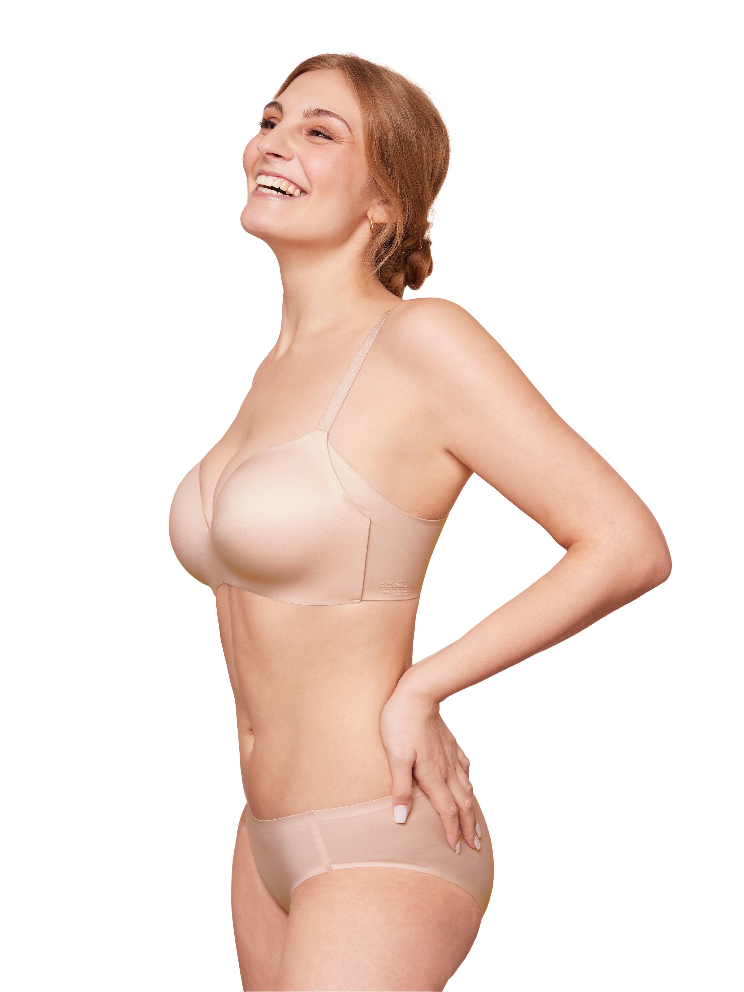 Royal Lounge Intimates T-shirt Bra 'Royal Delite' in Beige