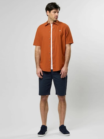 MCS Regular fit Overhemd 'Fort Worth' in Bruin