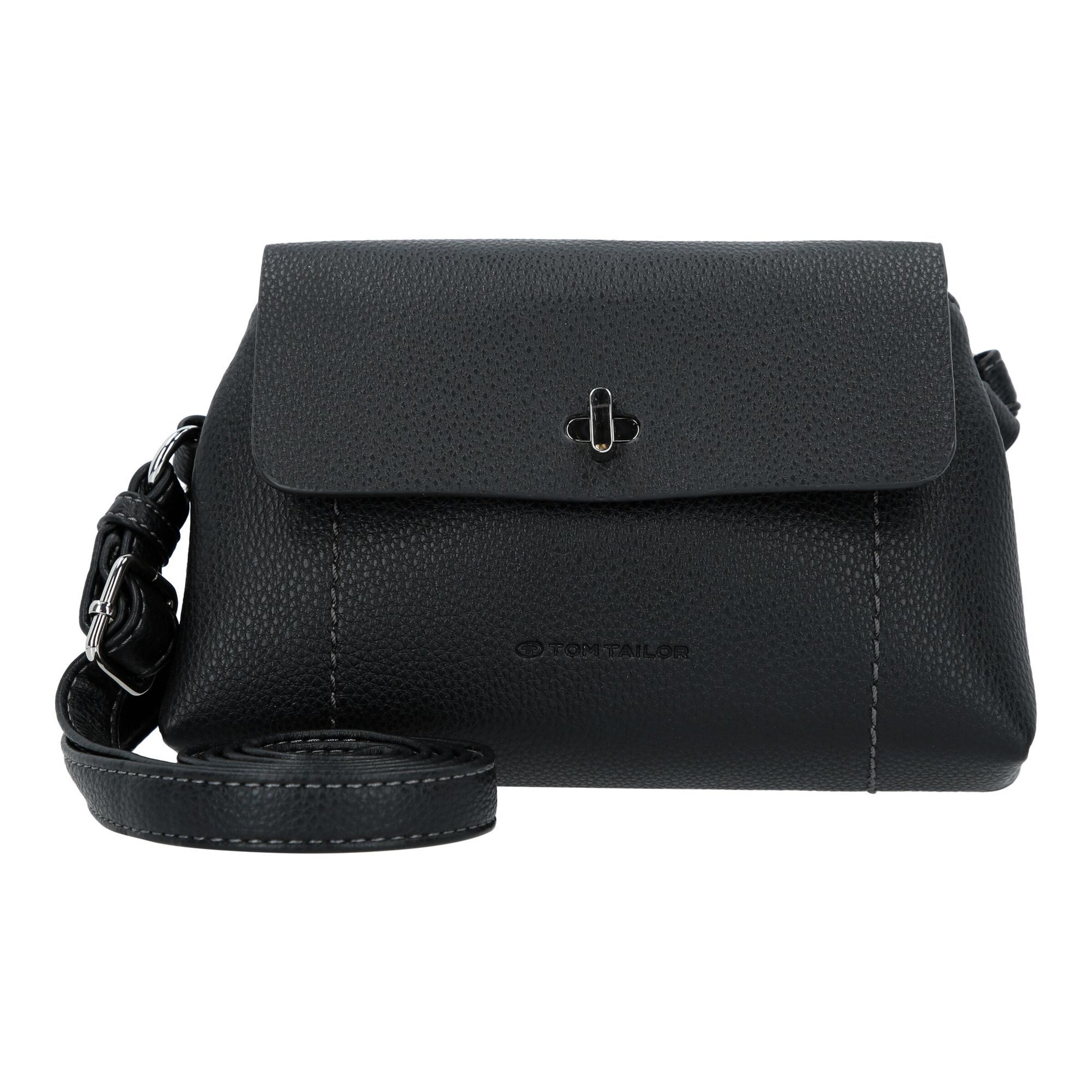 TOM TAILOR Crossbody Bag 'Elif' in Black: front