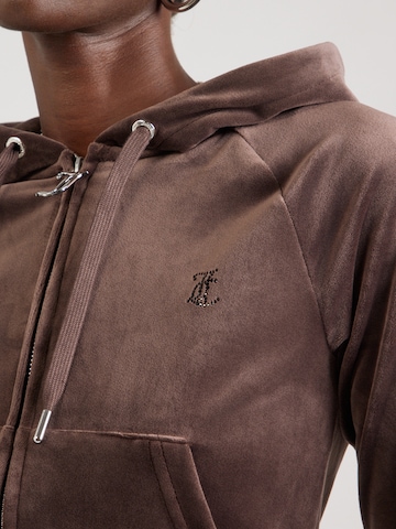 Juicy Couture Tepláková bunda 'MADISON' - Hnedá