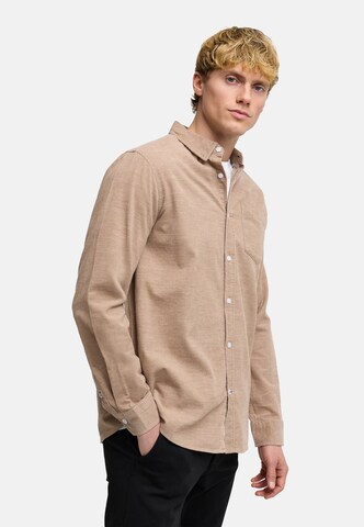 Kronstadt Regular fit Zakelijk overhemd 'Johan' in Beige